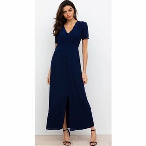 Yumi Kim Celia Maxi Dress in Navy.